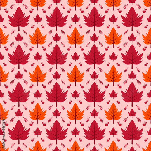 Autumn Leaf Seamless Pattern Design