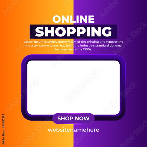 Online Shopping Banner Sale Background Design