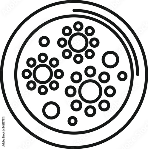 Medicine bacteria icon outline vector. Petri dish. Medical experiment