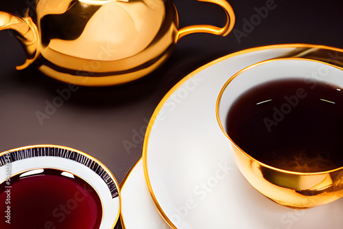 紅茶とティーセット