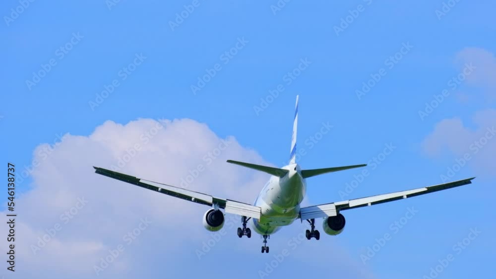 Passenger plane flies in the sky and travels to the specified destination.Transportation concept. Passenger plane flies in the sky and travels to the specified destination.Transportation concept.