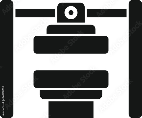 Machine equipment icon simple vector. Press factory. Process research