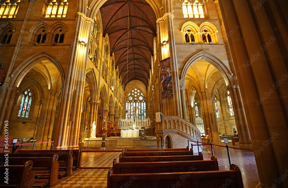 The sanctuary in St Mary's Cathedral - Sydney, Australia