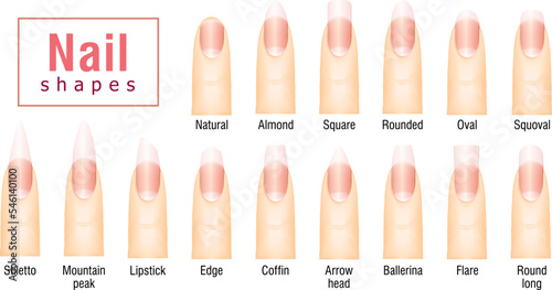 Nail icons set cartoon vector. Manicure salon. Spa art polish