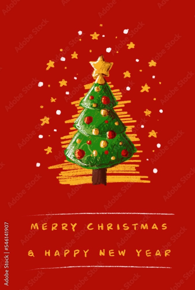 christmas card with christmas tree christmas card with christmas tree