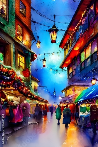 The Christmas market is bustling with people and filled with the smell of roasted almonds and gingerbread. The cheerfulness is infectious as shoppers browse through stalls selling handmade gifts, eave