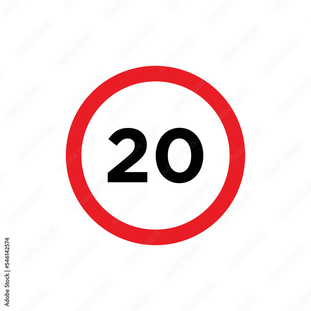 Road sign maximum limit icon vector template Road sign maximum limit icon vector template