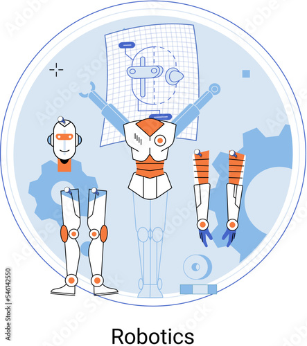 Robotics scientific and technical base for design, production and application of robots. Programmable controlled mechanical device capable of performing task and interacting with external environment