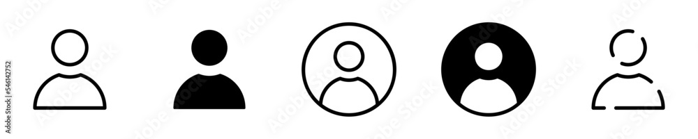 Conjunto de iconos de usuario. Imagen de perfil. Concepto de avatar. Usuario de diferentes estilos. Ilustración vectorial Conjunto de iconos de usuario. Imagen de perfil. Concepto de avatar. Usuario de diferentes estilos. Ilustración vectorial