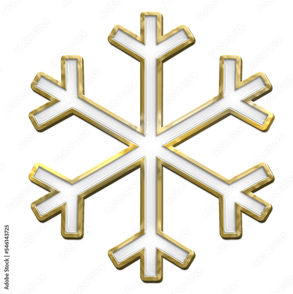 Obraz premium snowflake enamel pin ornament