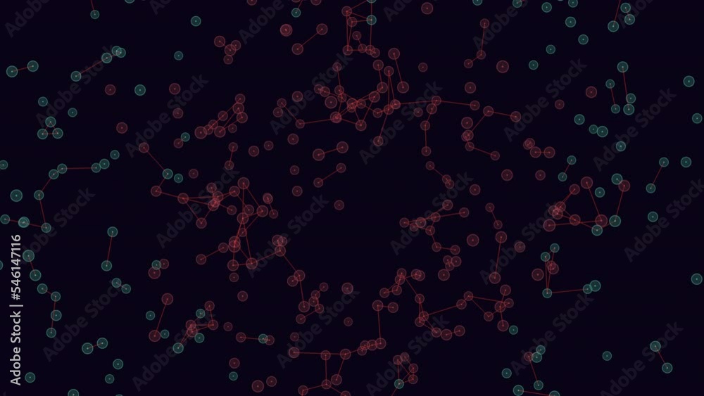 Connected neon dots with lines on black gradient, motion abstract corporate, space and futuristic style background Connected neon dots with lines on black gradient, motion abstract corporate, space and futuristic style background