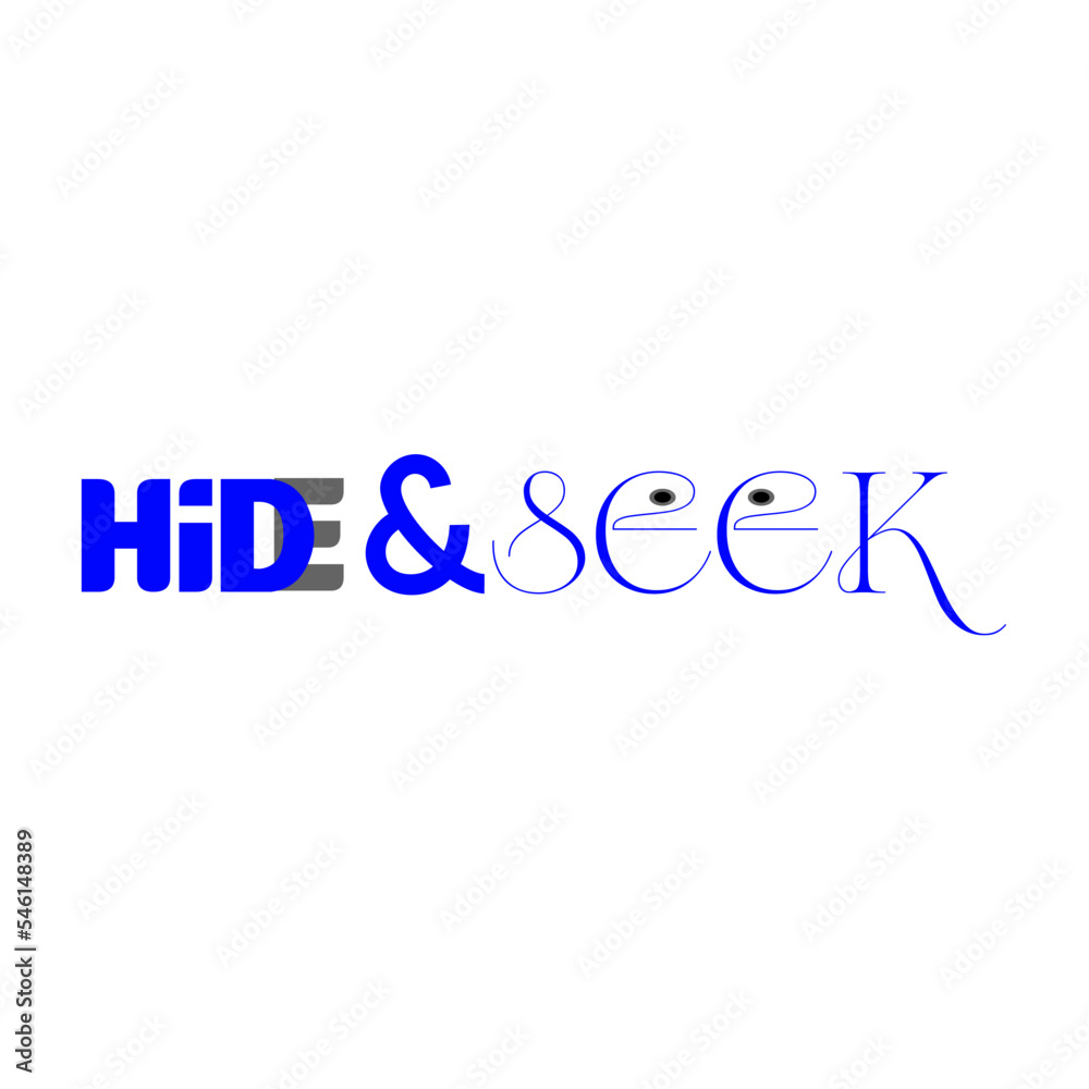 Creative Hide And Seek Word Text Style Creative Hide And Seek Word Text Style