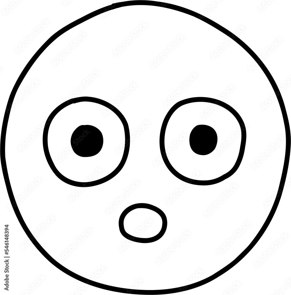 doodle freehand drawing of face expression. doodle freehand drawing of face expression.