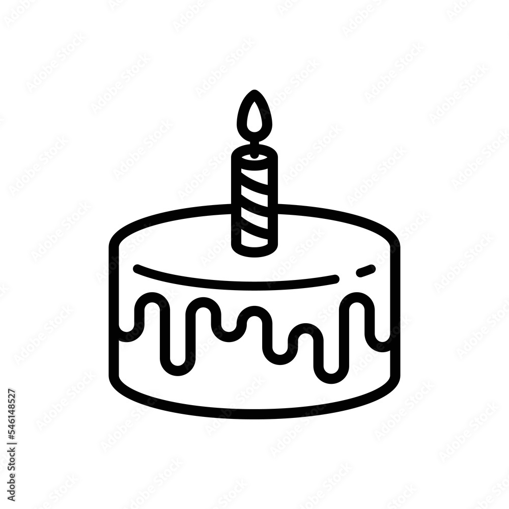 birthday cake icon vector design template in white background birthday cake icon vector design template in white background