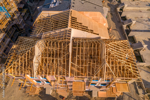 Fotografie Modern North American home in construction