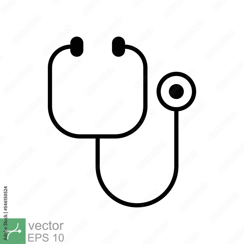 Stethoscope cardio device icon. Simple solid style. Medical, doctor equipment, health heart, hospital, healthcare concept. Glyph vector illustration isolated on white background. EPS 10. Stethoscope cardio device icon. Simple solid style. Medical, doctor equipment, health heart, hospital, healthcare concept. Glyph vector illustration isolated on white background. EPS 10.
