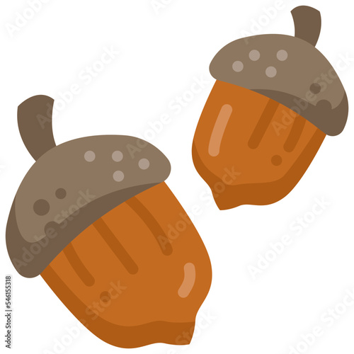 acorn flat icon