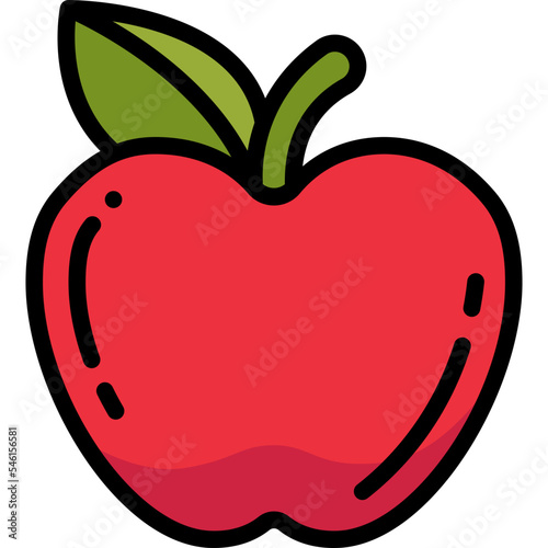 apple filled outline icon