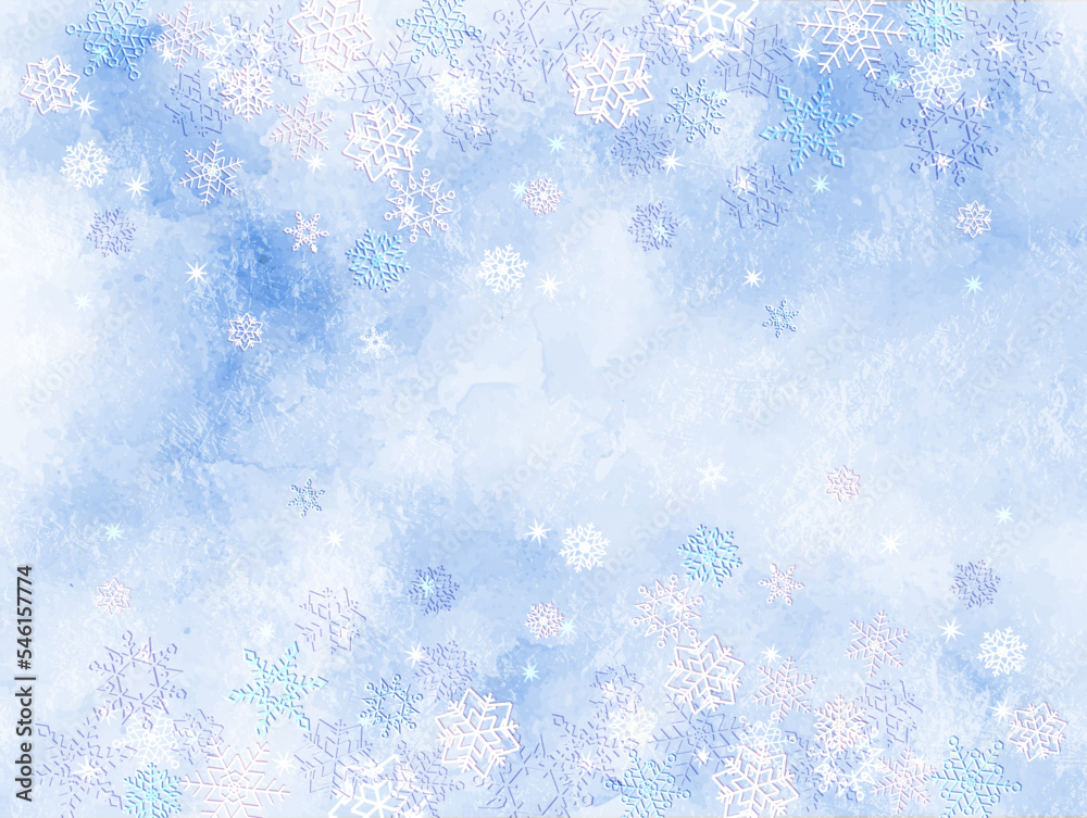 雪の結晶の壁紙イラスト