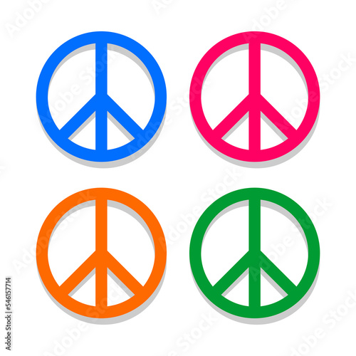 Peace Symbol Vector Icon. Peace icon. peace sign. Peace Illustrations isolated on white background. freedom symbol.