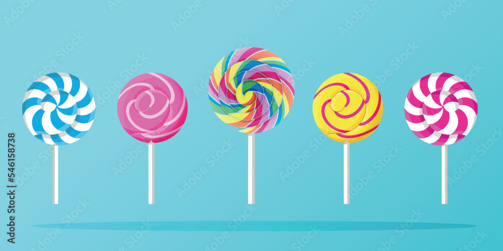 Sweet Lollipop Candy illustration on isolated background vector Sweet Lollipop Candy illustration on isolated background vector