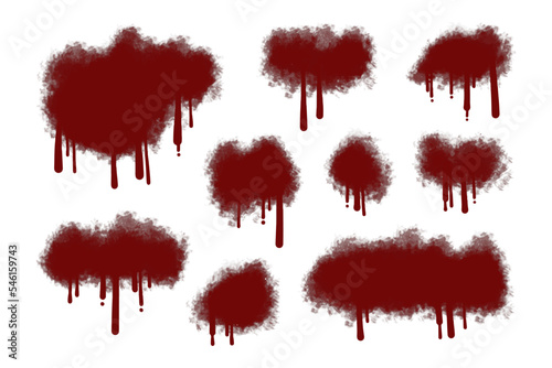 The Distress brush was blood red. Grunge Texture. Splash Banner. vector illustration.