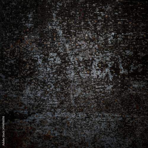 Black background of old metal sheet with rust.