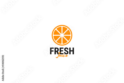 Fresh juice logo design vector template illustration