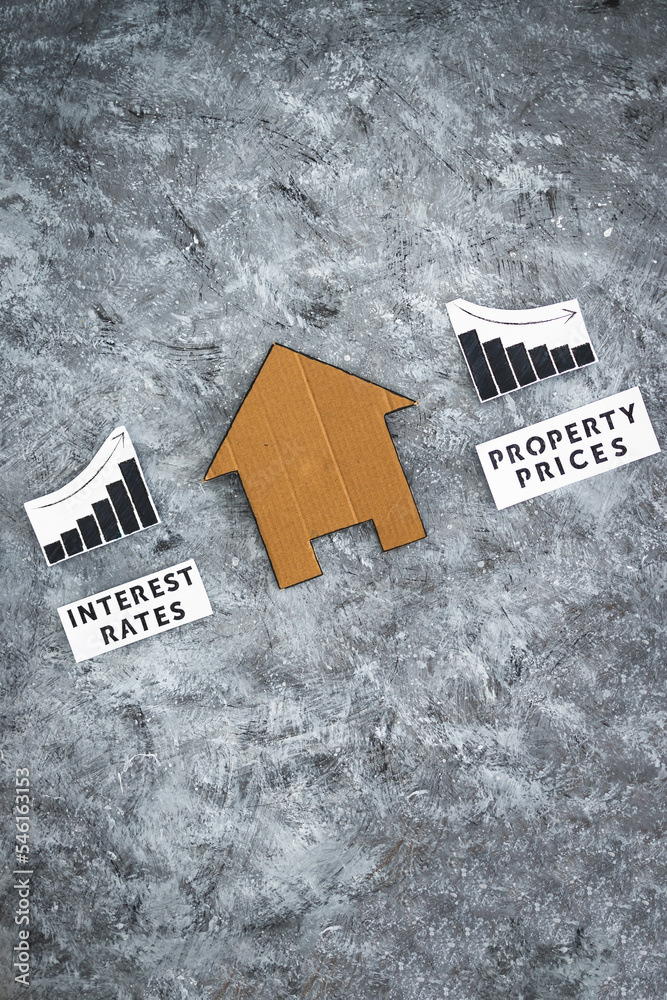 interest rates increasing and property prices dropping, cardboard house