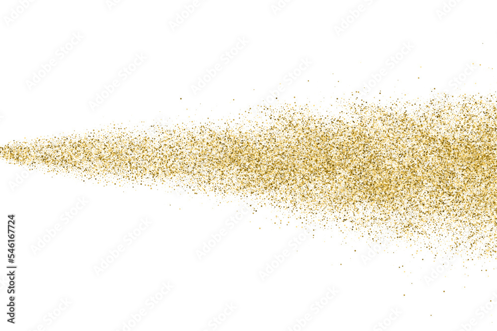 Gold Glitter Texture Isolated On White. Goldish Color Sequins. Golden Explosion Of Confetti. Design Element. Celebratory Background. Vector Illustration, Eps 10. Gold Glitter Texture Isolated On White. Goldish Color Sequins. Golden Explosion Of Confetti. Design Element. Celebratory Background. Vector Illustration, Eps 10.