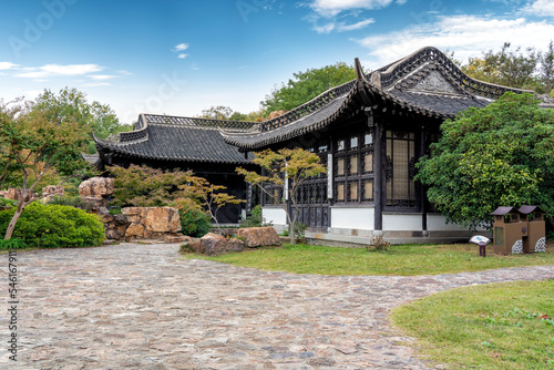 Chinese classical garden scenery street scene