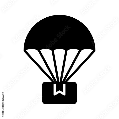 Parachute icon. sign for mobile concept and web design. vector illustration