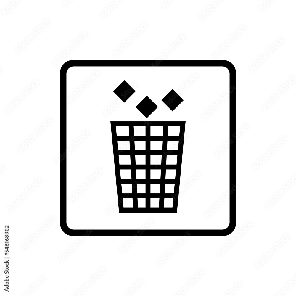 Throw trash in its place icon vector Throw trash in its place icon vector