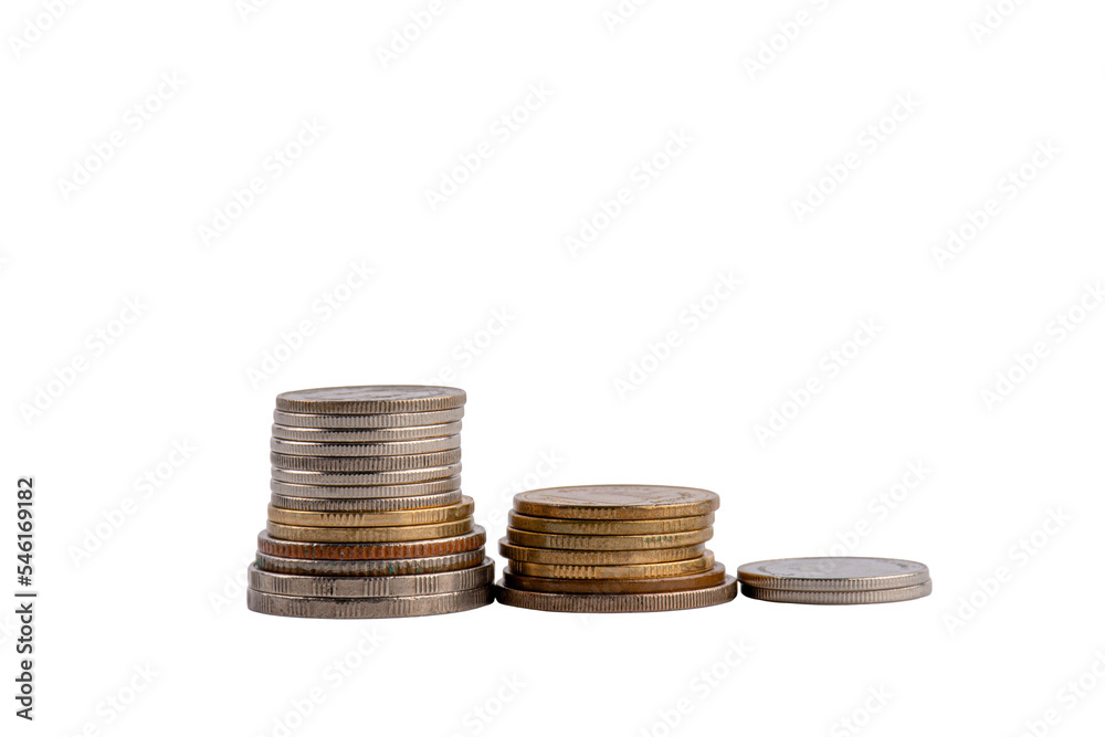 Coins isolated on transparent background. Close-up Coins isolated on transparent background. Close-up