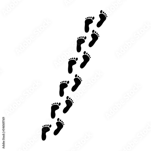 Vector illustration of human footprints