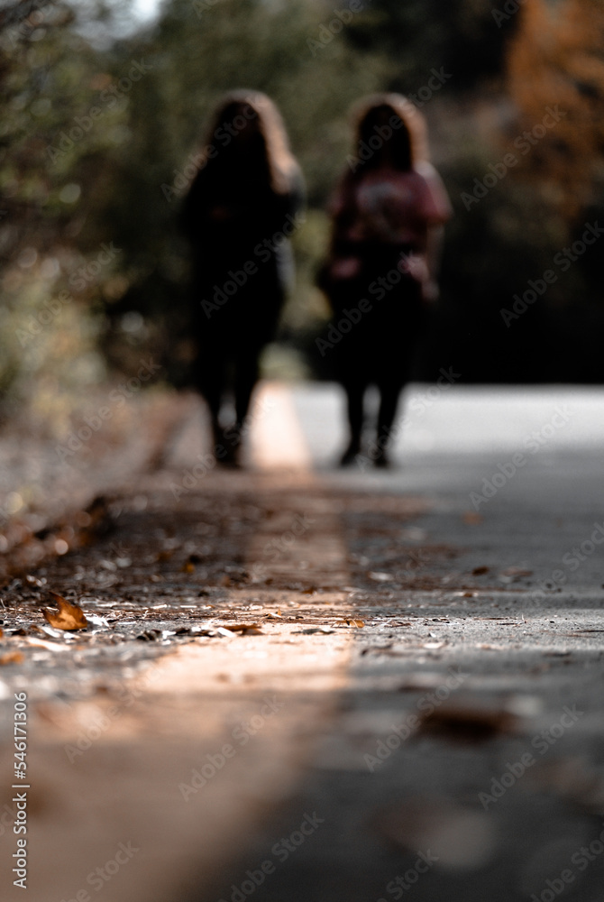 Walking in fall