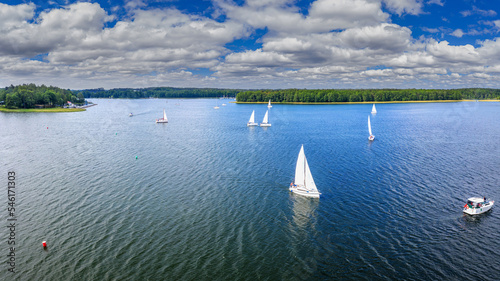 Fototapeta Naklejka Na Ścianę i Meble -  Widok na Mazury z lotu ptaka.