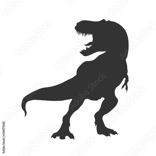 dinosaur logo silhouette icon vector illustration isolated on white background