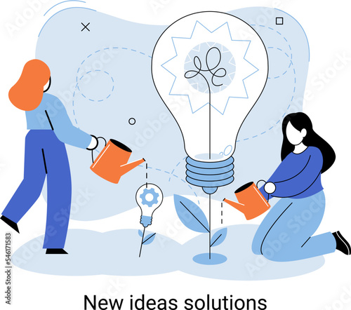 Idea and creative metaphor. Smart business opportunities, direction of development, search for new solutions and direction of development. New business idea of leadership. Investing in innovation