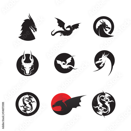 Dragon vector icon illustration