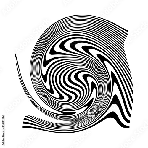 wave curve pattern on wall.Optical illusion striped wrapped background vector design.illusion striped wrapped background.Vintage perforated texture.Interference illusion moire pattern. wave curve .