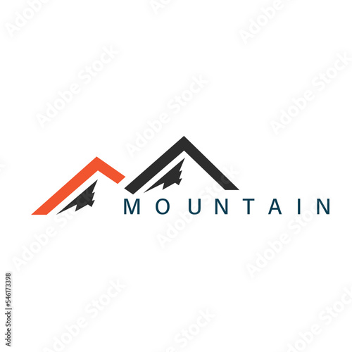 mountain icon vector illustration concept design