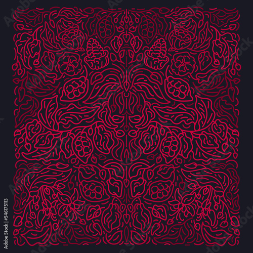 Cocoa abstract art deco pattern Line decor Vector