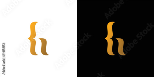 Simple and modern H letter initial logo design 2
