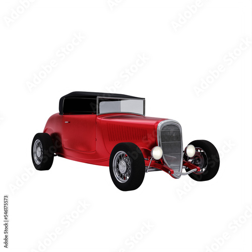 red Hot Rod Classic Car