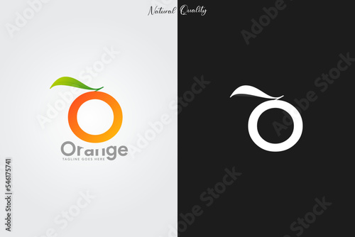 Design logo creative orange and letter O. Brand logo design concept for branding business company.