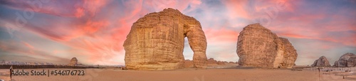 The famous of Elephant Rock at Saudi Arabia