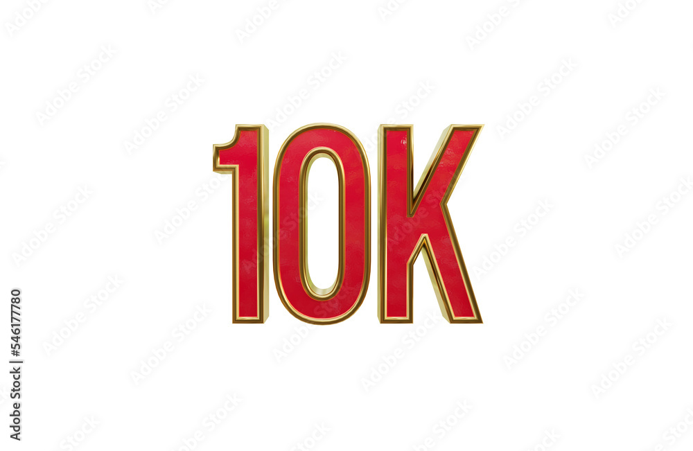 10k front side 3d transparent rendered icon 10k front side 3d transparent rendered icon