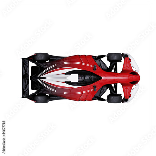 Red formula 1 racing car