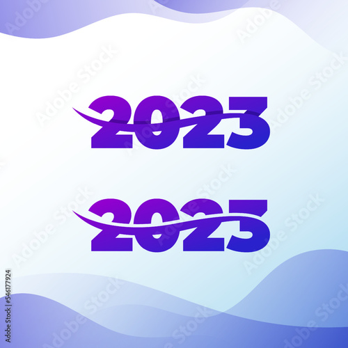 2023 new year modern colorful illustration with simple shapes for calendar or greeting card